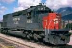 SP 8305 (SD40T-2) with yours truly hanging from the cab at the ripe old age of "21" I had just turned 21 four days earlier and I wish my hair still grew like that...Photo was taken by my friend Ed Smith who has sinced passed away. 5/27/1979 at Devore CA.